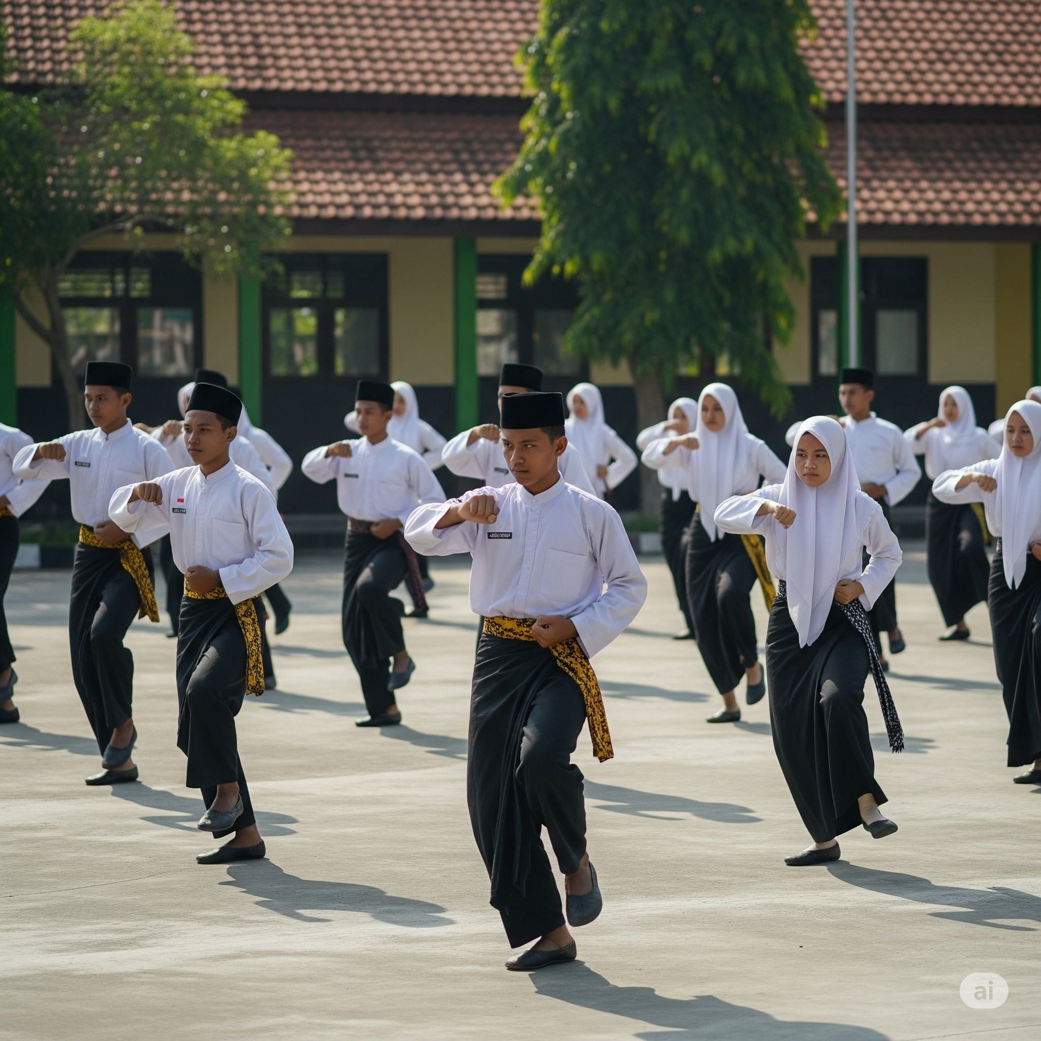 Mengasah Diri, Memperkuat Iman: Semangat Latihan Silat Siswa SMP Islam
